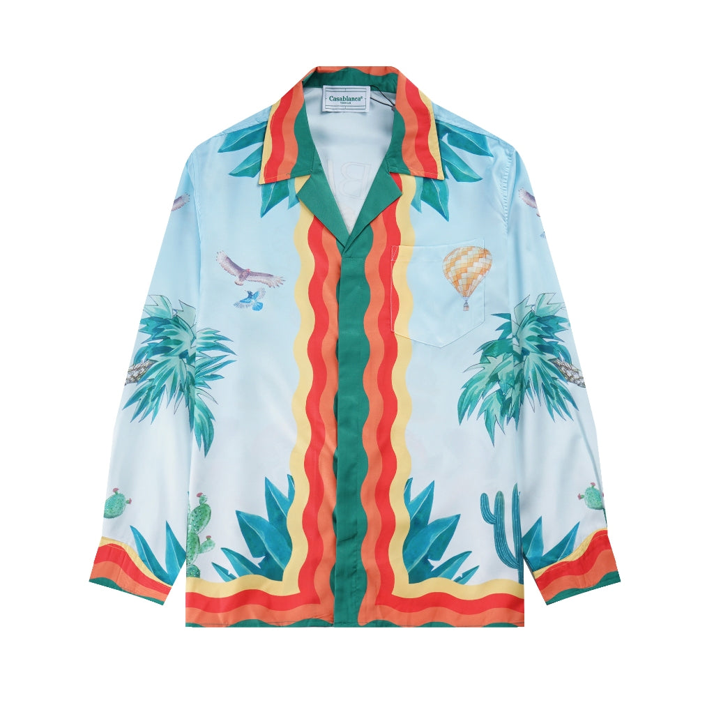 Camisa Casablanca Palm Spring Tennis Club Cuban Collab SIlk