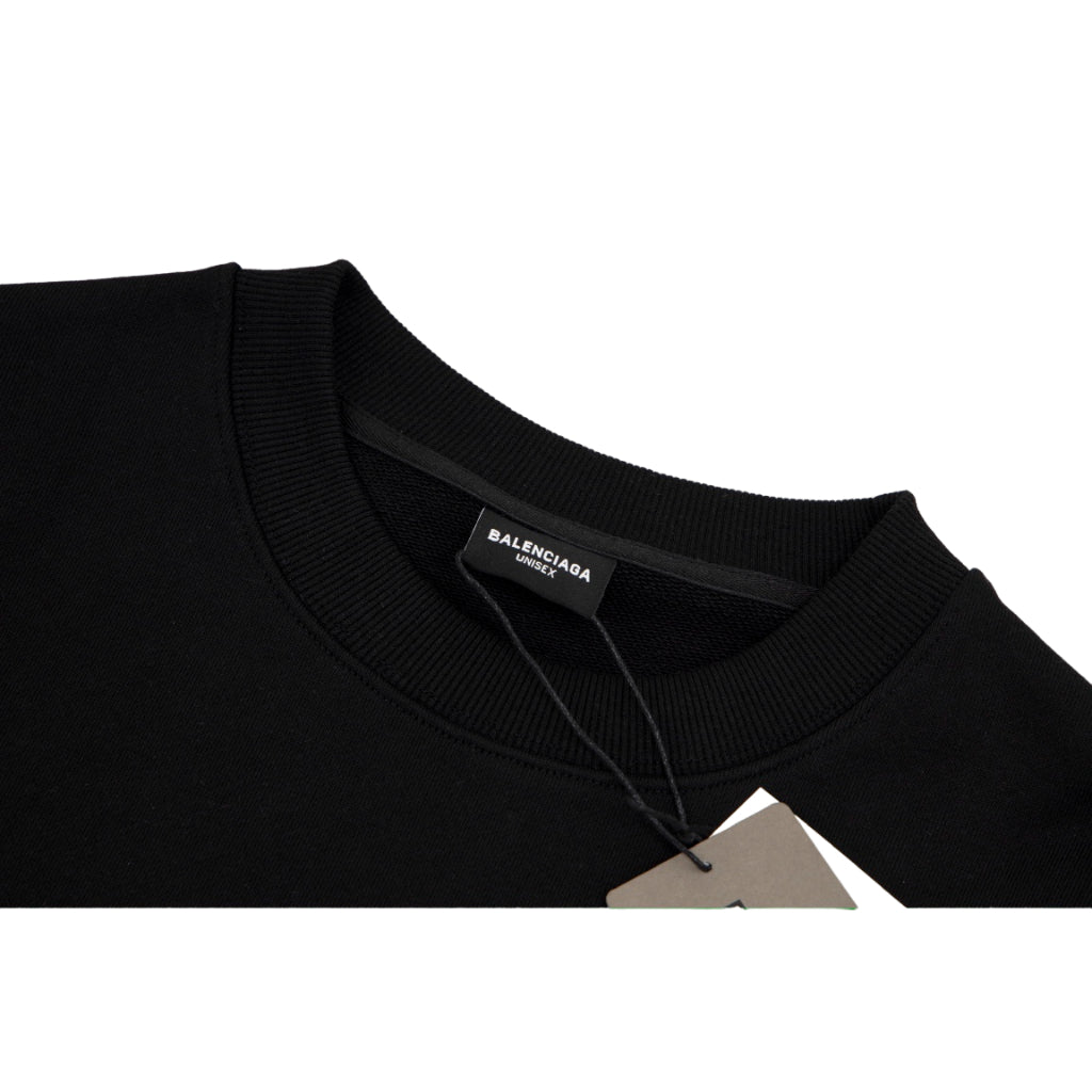 Blusa Balenciaga Moletom Logobrand BB Black