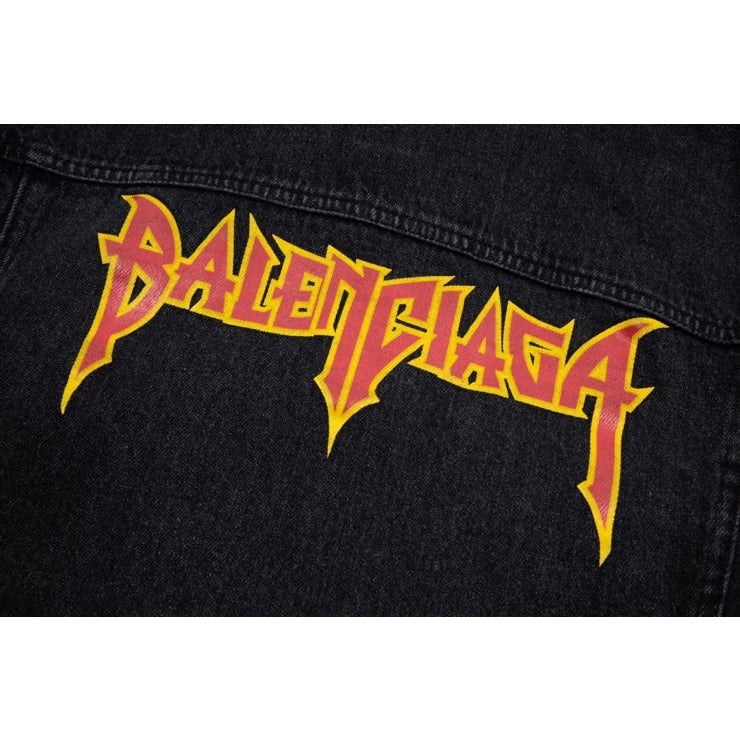 Jaqueta Balenciaga Jeans Logobrand Rock