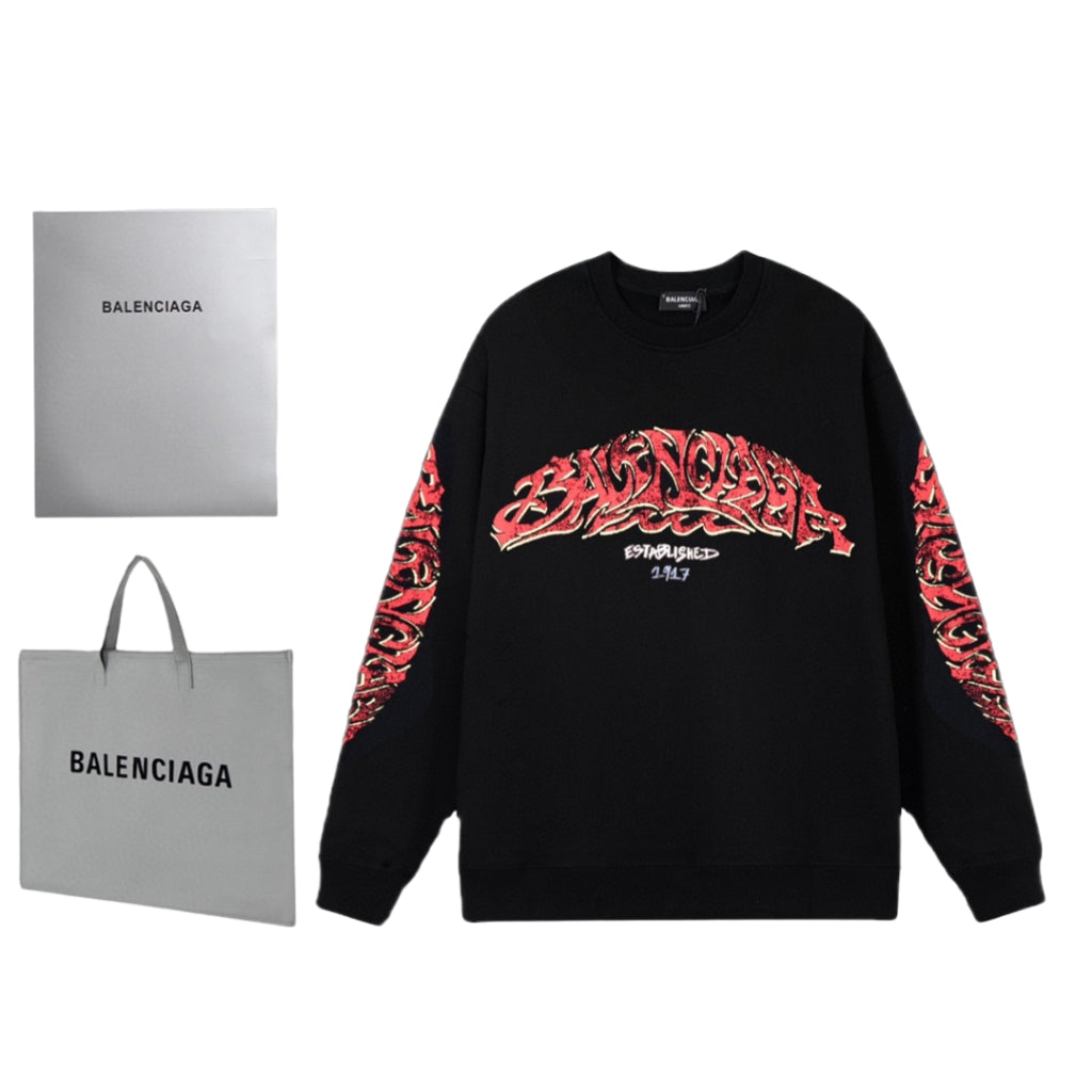 Blusa Balenciaga Moletom Logobrand Black