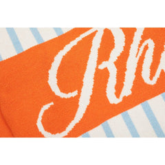 Camiseta Rhude Lã Orange Stripes Jacquard