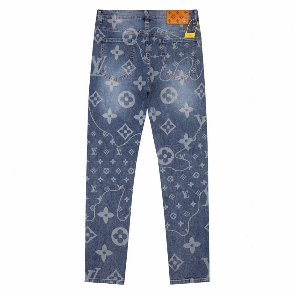 Calça Louis Vuitton Jeans LV Blue Logobrand