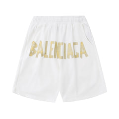 Bermuda Balenciaga Moletom LogoBrand BB White