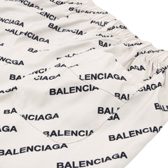 Calça Balenciaga Moletom Logobrand Biege