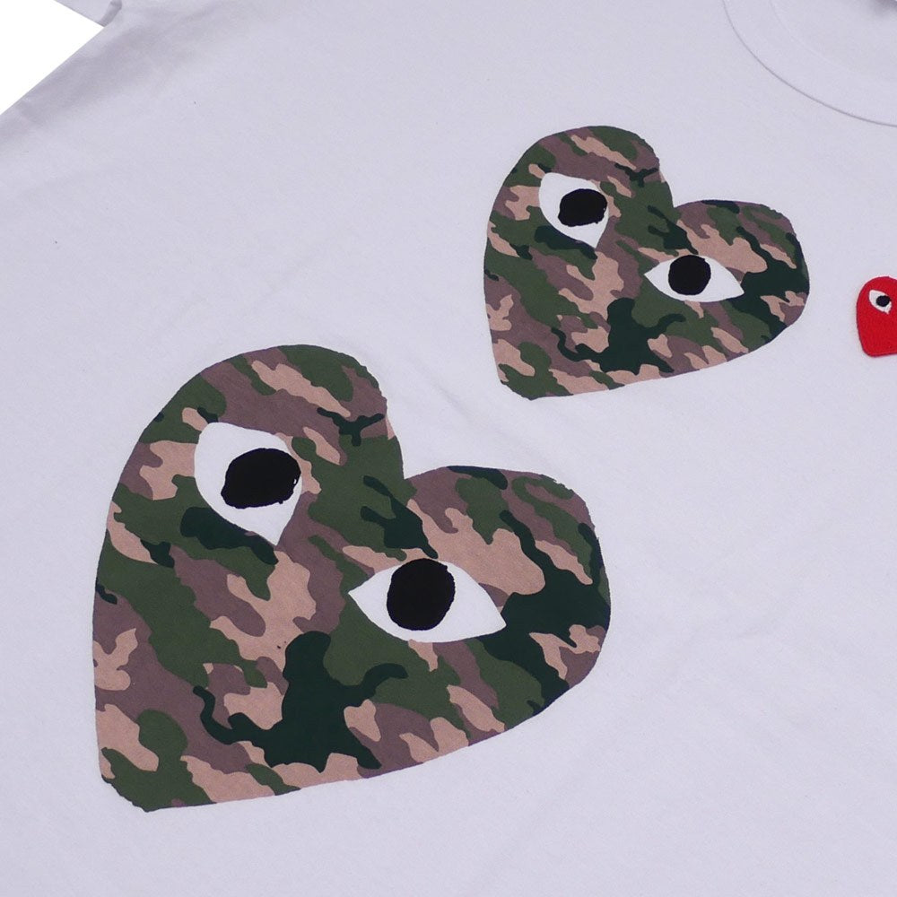 Camiseta Play Comme Des Garçons White Heart