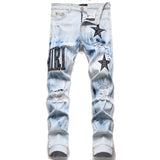 Calça Amiri Jeans Skinny Star Blue