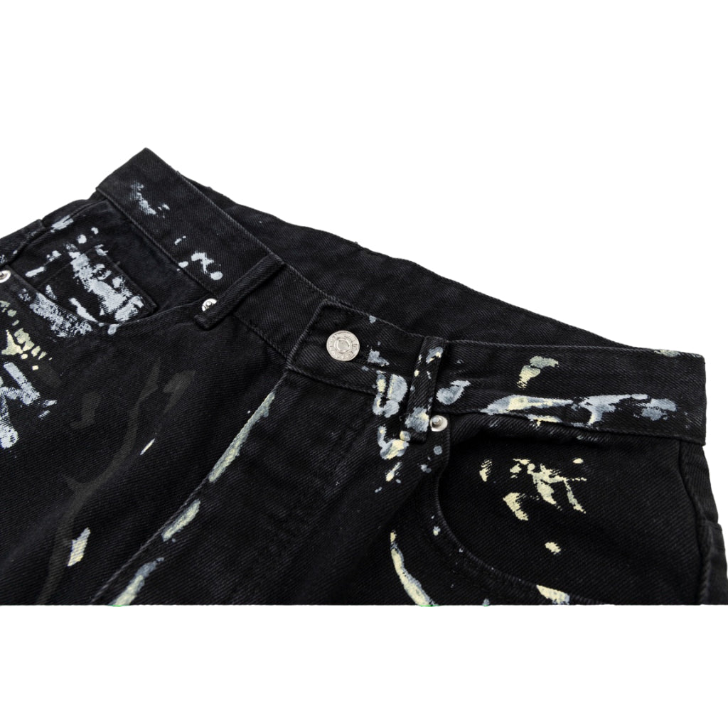 Calça Balenciaga Jeans Graffiti Baggy