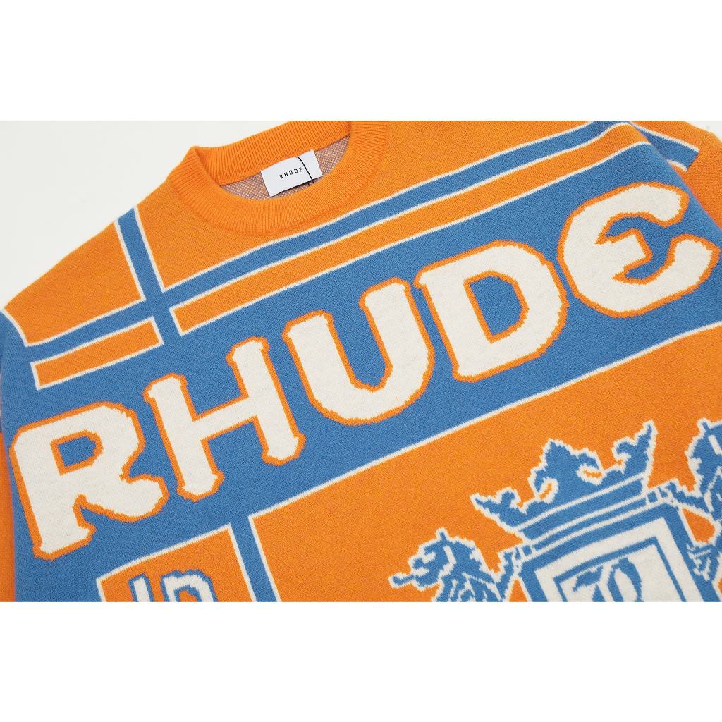 Camiseta Lã Rhude Orange Jacquard