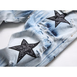 Calça Amiri Jeans Skinny Star Blue