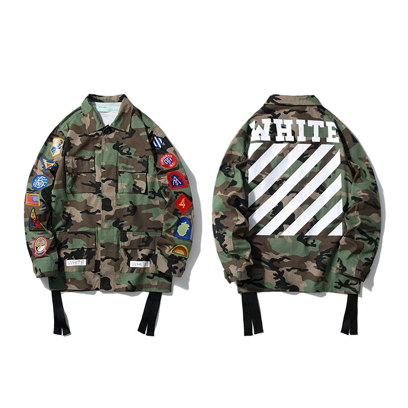 Jaqueta Off-White Virgil Militar Camuflada