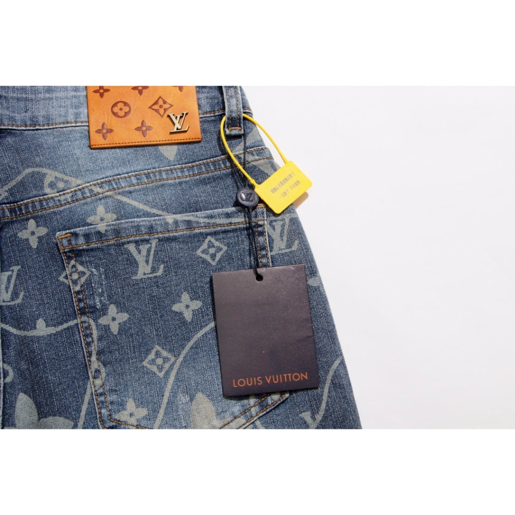 Calça Louis Vuitton Jeans LV Blue Logobrand