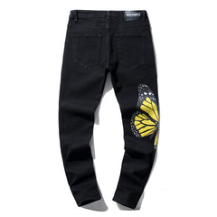 Calça Jeans Palm Angels Skinny Butterfly Black