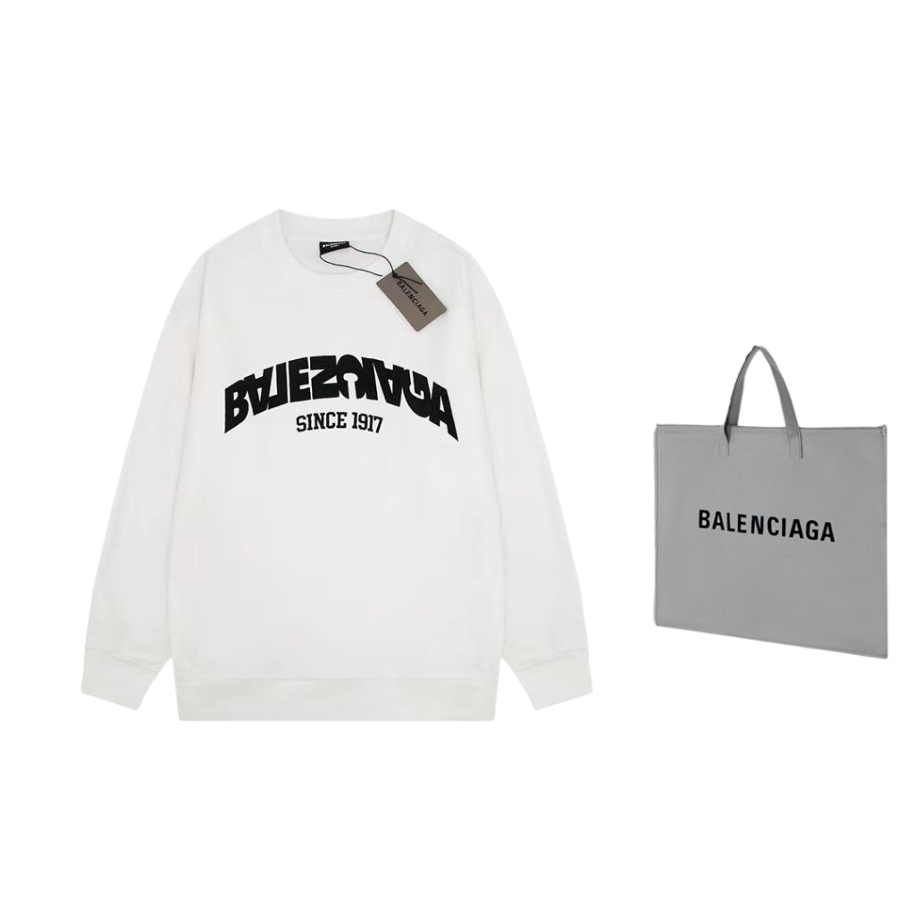 Blusa Balenciaga Moletom 2023 Logobrand White