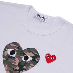 Camiseta Play Comme Des Garçons White Heart