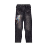 Calça Amiri Jeans Skinni Black Printed