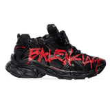 Tênis Balenciaga Runner Graffiti Sneaker Black & Red