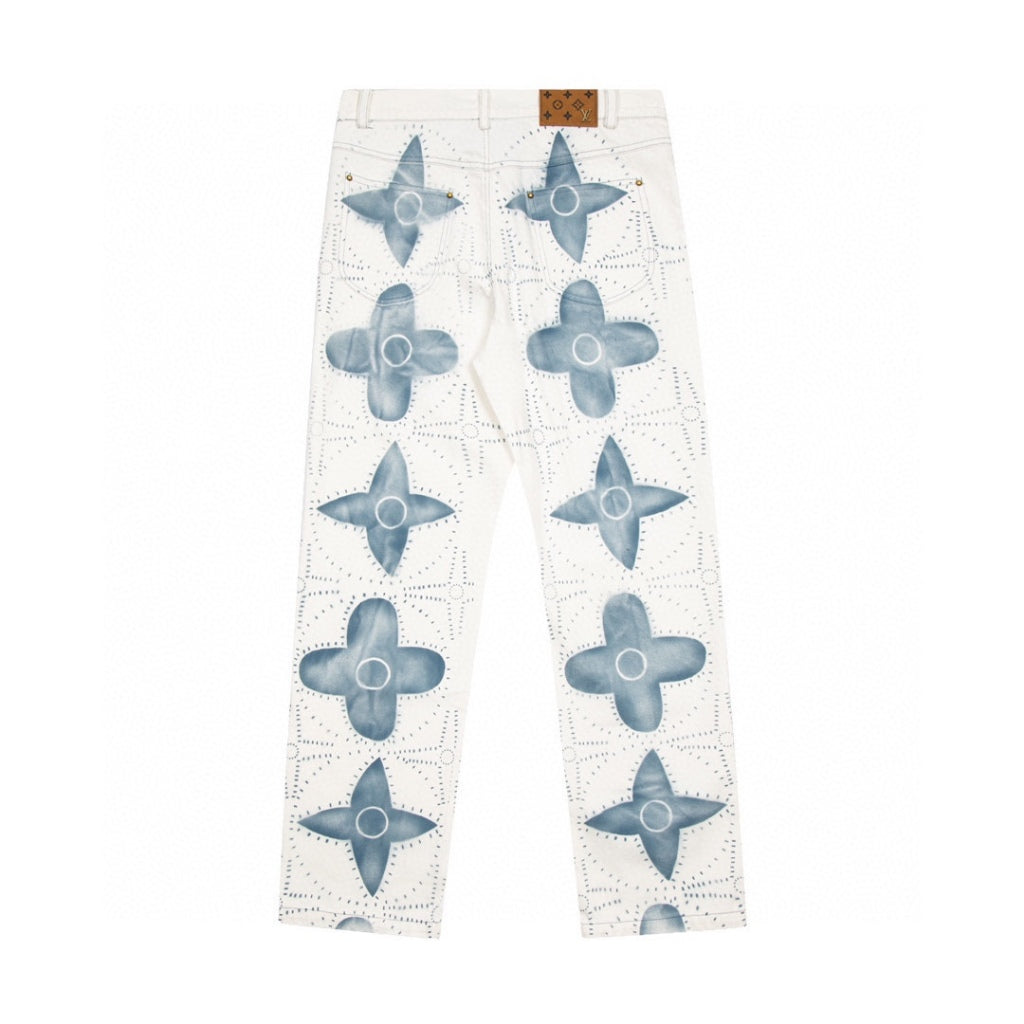 Calça Louis Vuitton Jeans LV White Logobrand