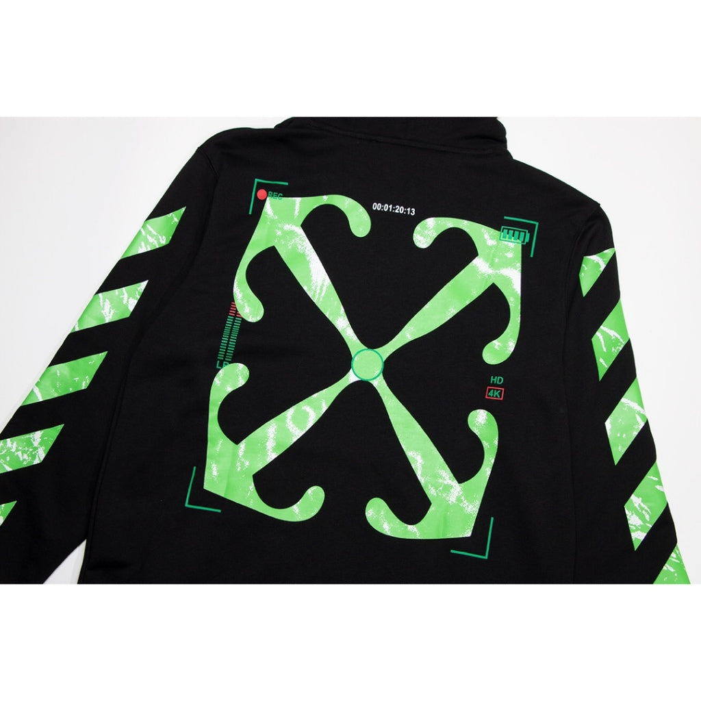 Blusa Off-White Moletom HD2023 Neon Green