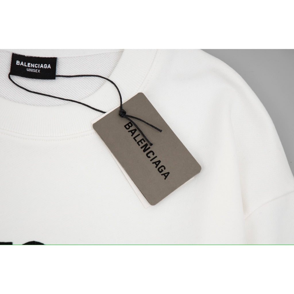 Blusa Balenciaga Moletom 2023 Logobrand White