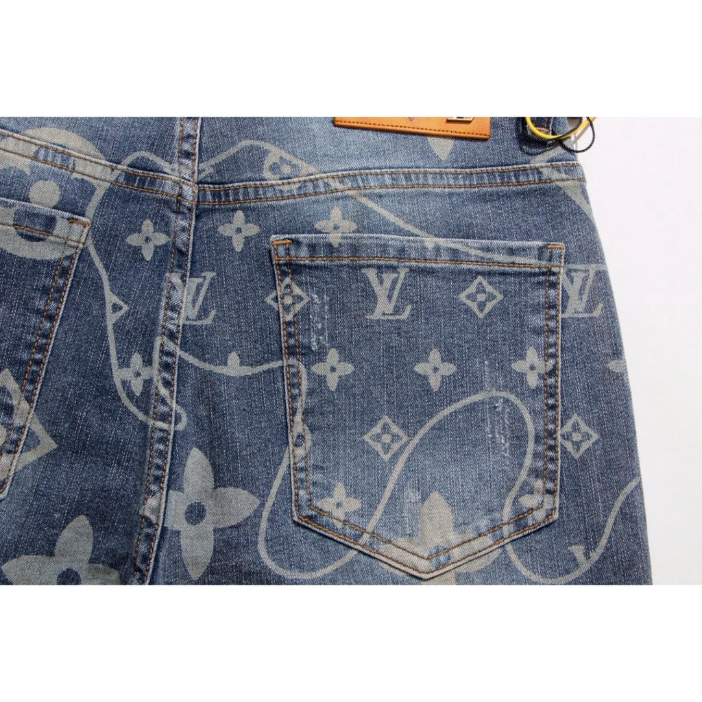 Calça Louis Vuitton Jeans LV Blue Logobrand