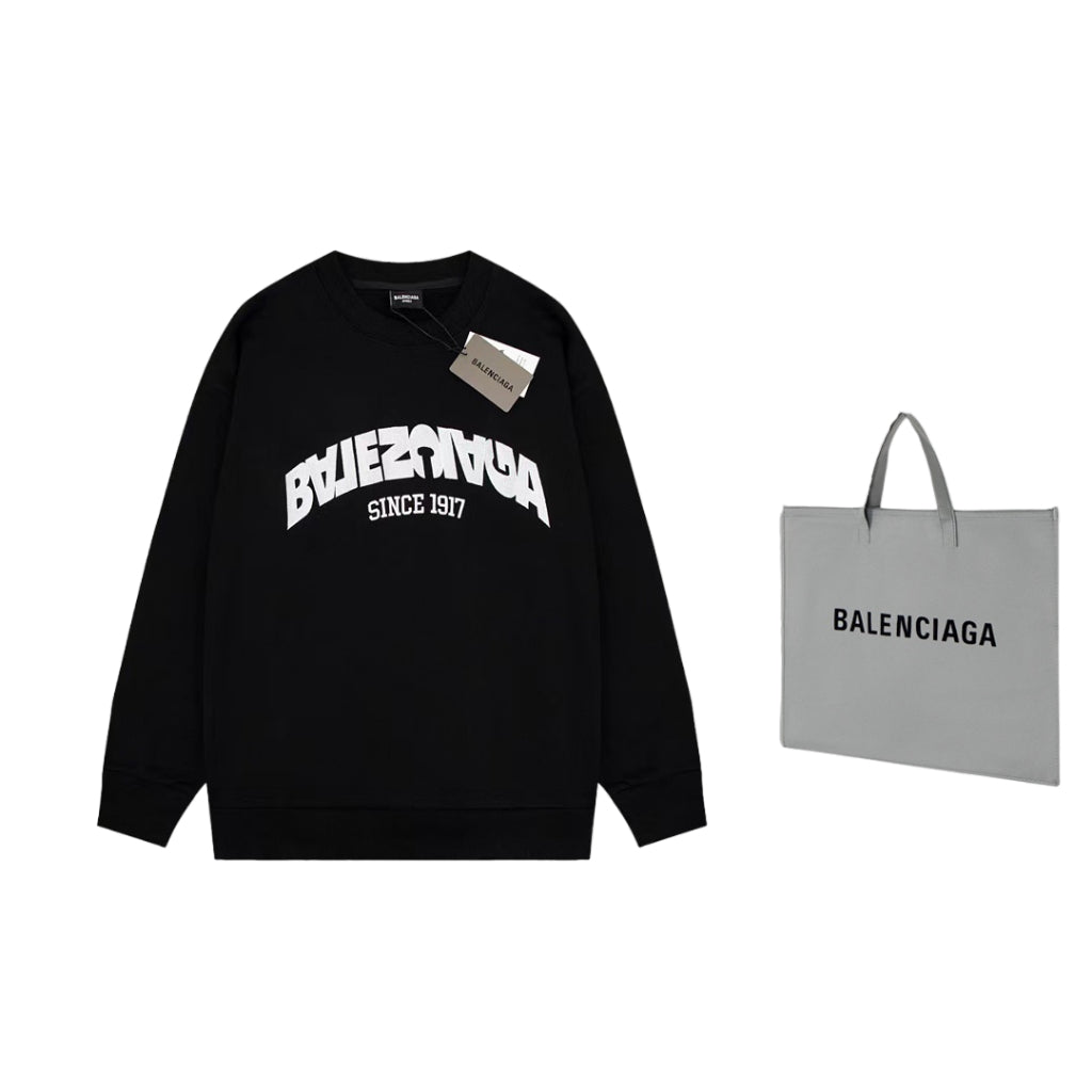 Blusa Balenciaga Moletom Logobrand BB Black