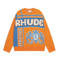 Camiseta Lã Rhude Orange Jacquard