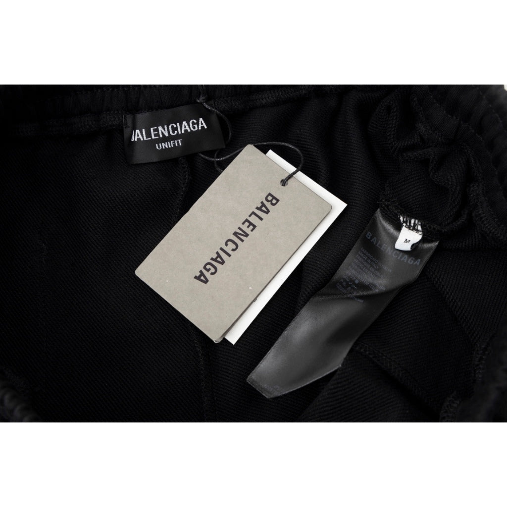 Bermuda Balenciaga Moletom Logobrand BB Black