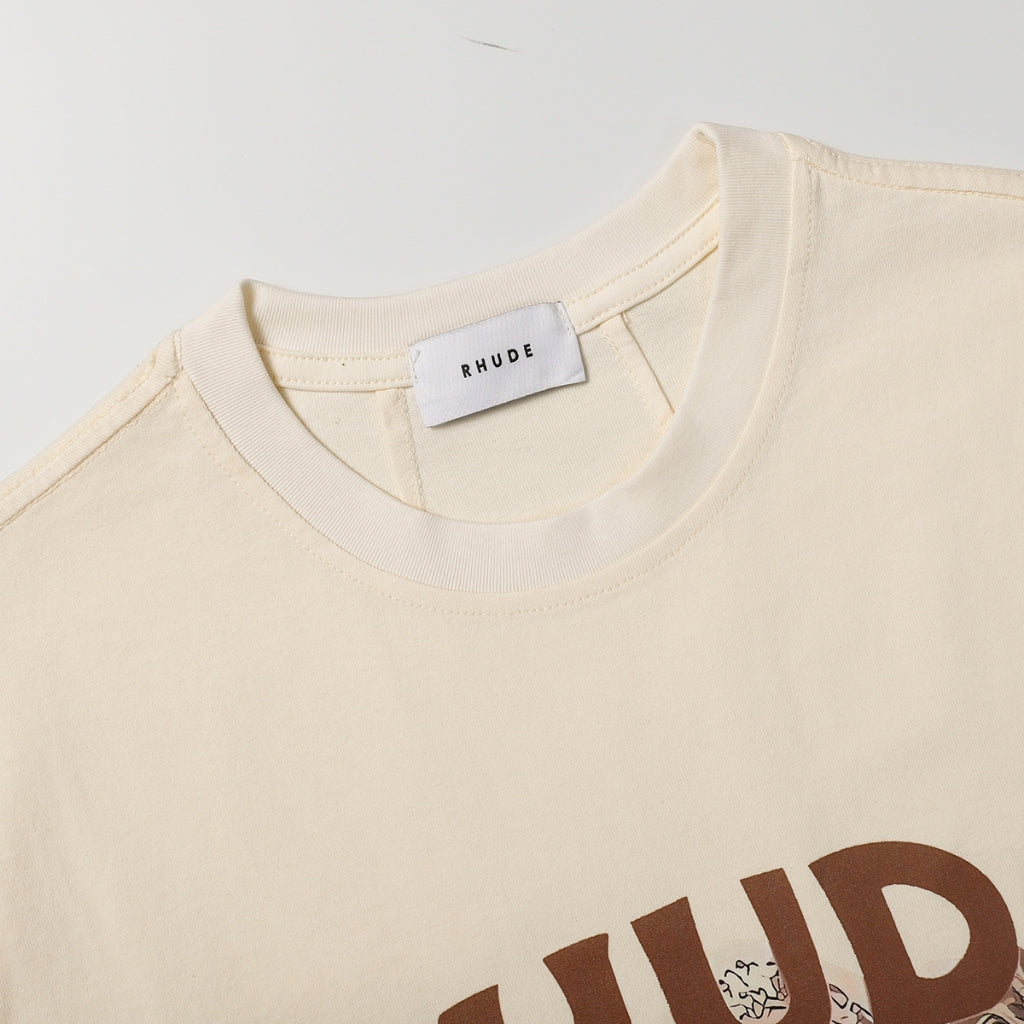 Camiseta Rhude Printed Cigaro Cream