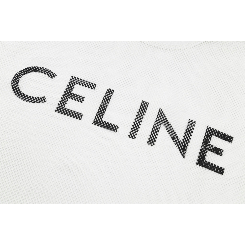 Camiseta Celine Loose Logobrand White