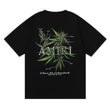 Camiseta Amiri Black Leaves Cnnbis