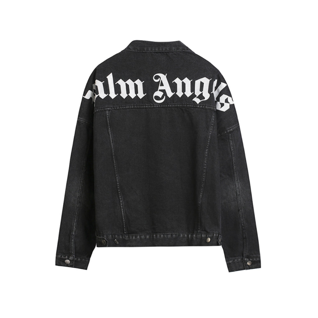 Jaqueta Palm Angels Jeans Black Logobrand