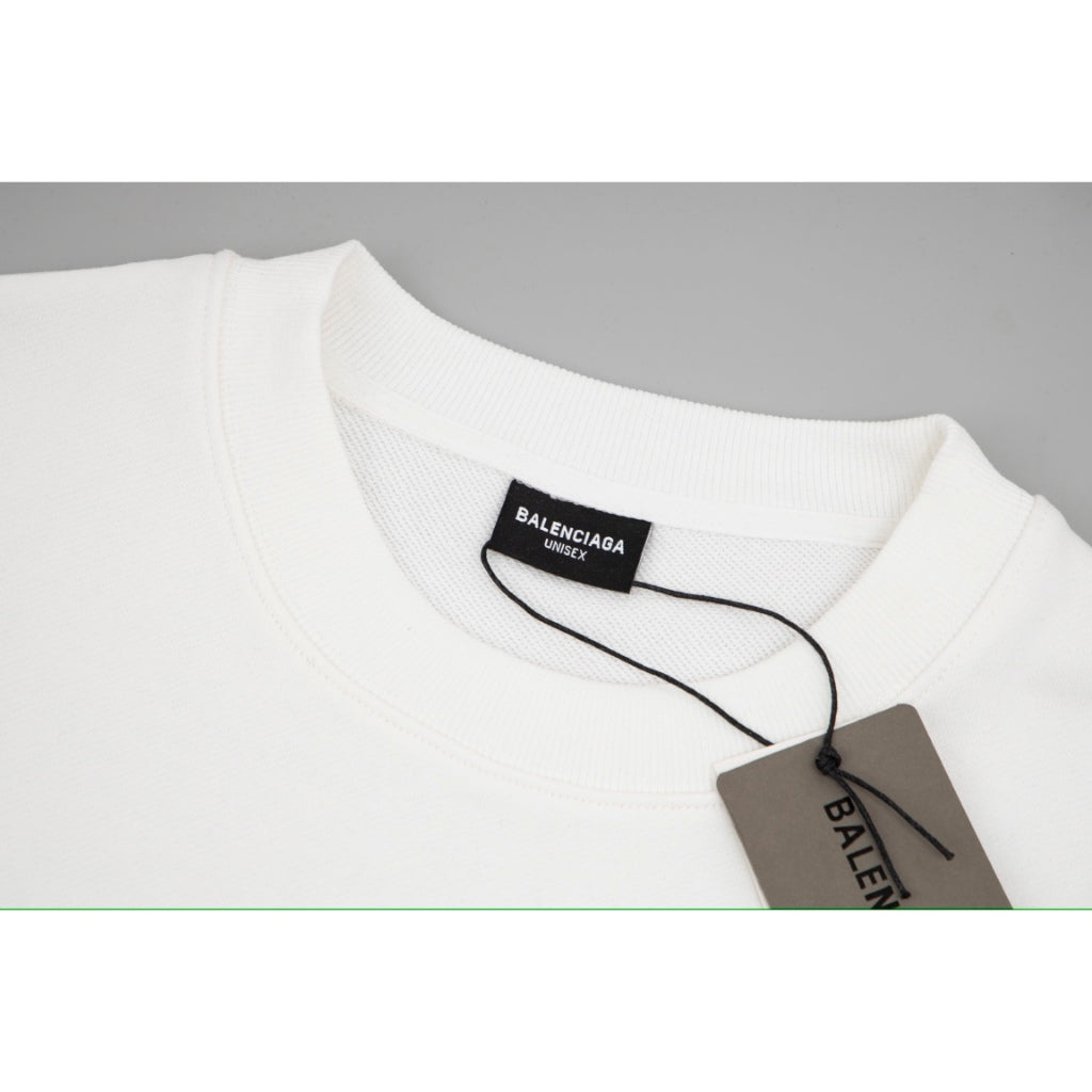 Blusa Balenciaga Moletom 2023 Logobrand White