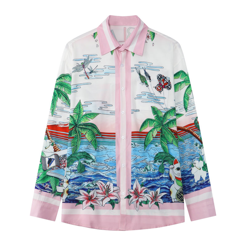 Camisa Casablanca Ping Pong Club Sunset Silk