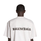 Camiseta Balenciaga Stencil Type Branca