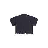 Camiseta Balenciaga Logo Cropped Preta