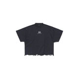 Camiseta Balenciaga Logo Cropped Preta