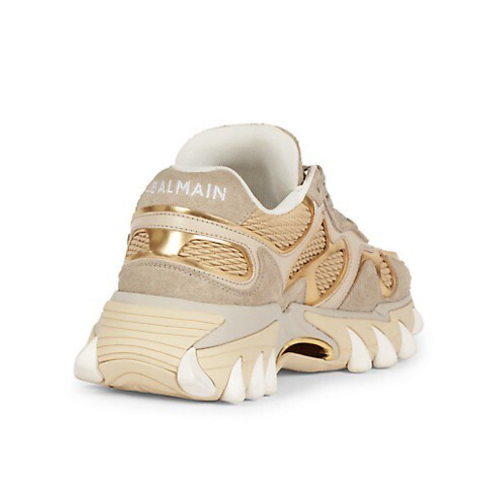 Tênis Balmain B-East Sneaker Low Gold Biege