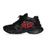 Tênis Balenciaga Runner Graffiti Sneaker Black & Red